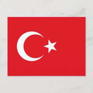 Cartão Postal Bandeira da Turquia