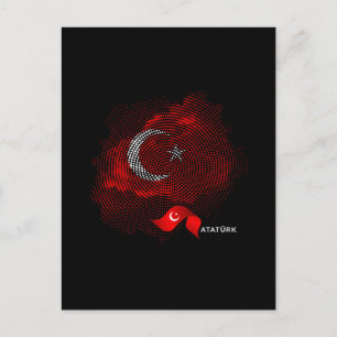 Cartão Postal Bandeira da Turquia