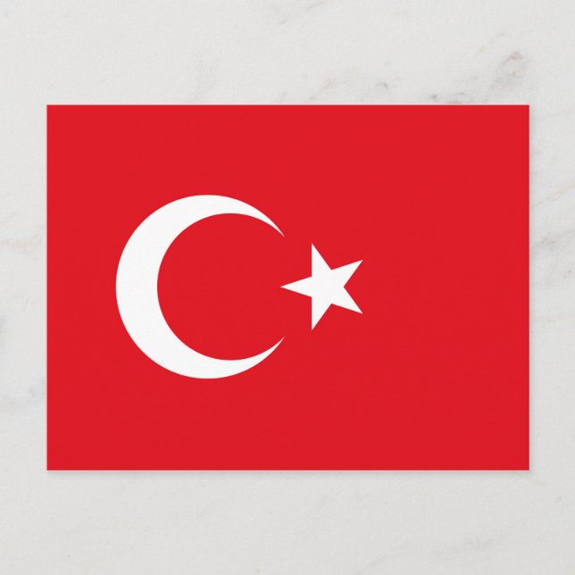 Cartão Postal Bandeira da Turquia (Frente)