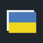 Cartão Postal Bandeira da Ucrânia, Ucraniano Слава Україні Slava<br><div class="desc">As cores da bandeira da Ucrânia, azul e amarelo, voaram por séculos sobre uma terra rica em história e espírito. O azul representa o vasto céu ucraniano, enquanto o amarelo simboliza os campos de trigo dourados que se estendem pelas suas planícies férteis. Este símbolo simples, mas poderoso, tornou-se um farol...</div>