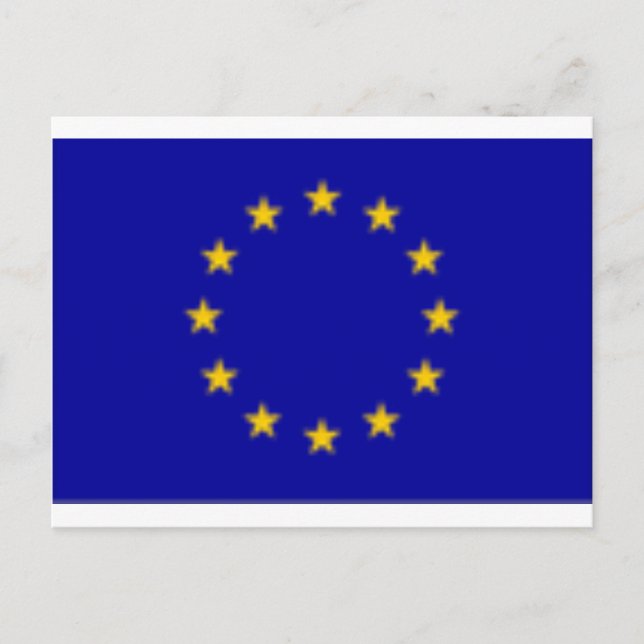 Cartão Postal Bandeira da UE (Frente)