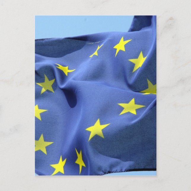Cartão Postal bandeira da ue (Frente)