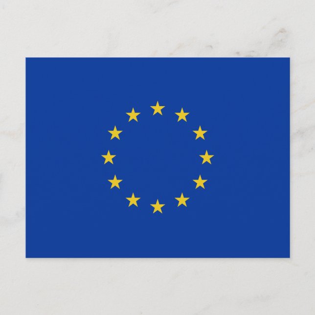 Cartão Postal Bandeira da UE (Frente)