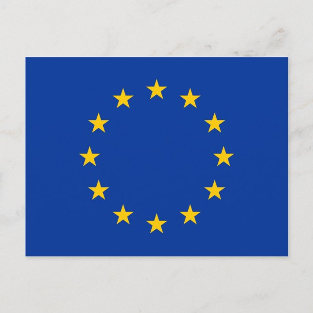 Cartão Postal Bandeira da União Europeia (Frente)