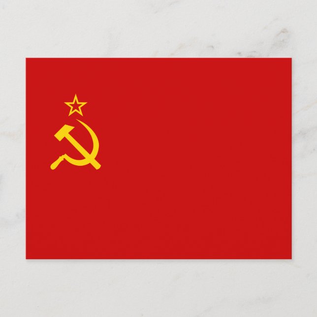 Cartão Postal Bandeira da União Soviética (Frente)
