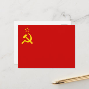 Cartão Postal Bandeira da União Soviética, URSS, CCCP, Comunismo