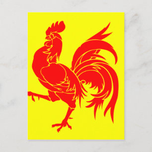 Cartão Postal Bandeira da Valônia (Bélgica) - Drapeau de la Wa