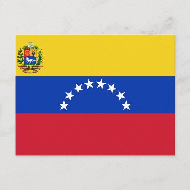 Cartão Postal Bandeira da Venezuela (Frente)