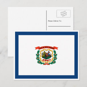 Cartão Postal Bandeira da Virgínia Ocidental, Bandeira da Virgín