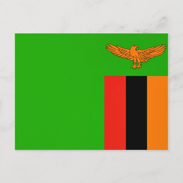 Cartão Postal Bandeira da Zâmbia (Frente)