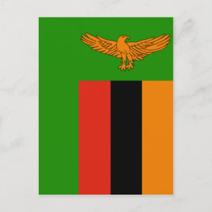 Cartão Postal bandeira da Zâmbia