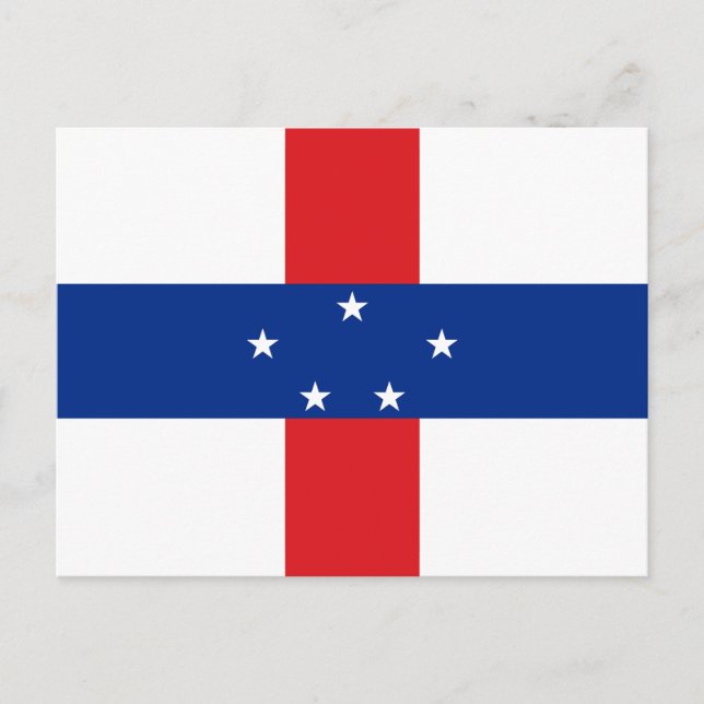 Cartão Postal Bandeira das Antilhas Holandesas (Frente)
