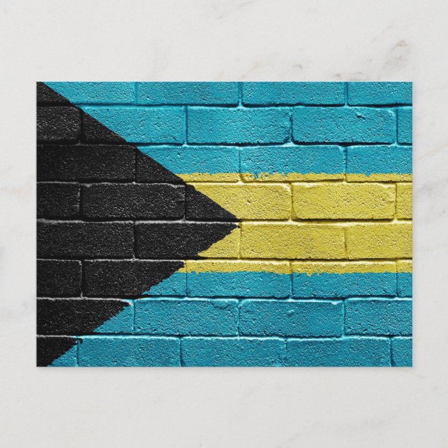 Cartão Postal Bandeira das Baamas (Frente)