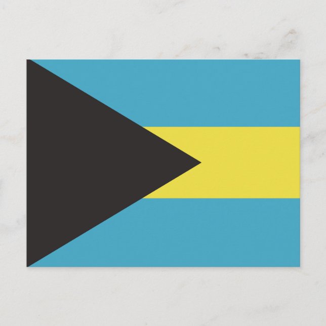 Cartão Postal Bandeira das Bahamas (Frente)