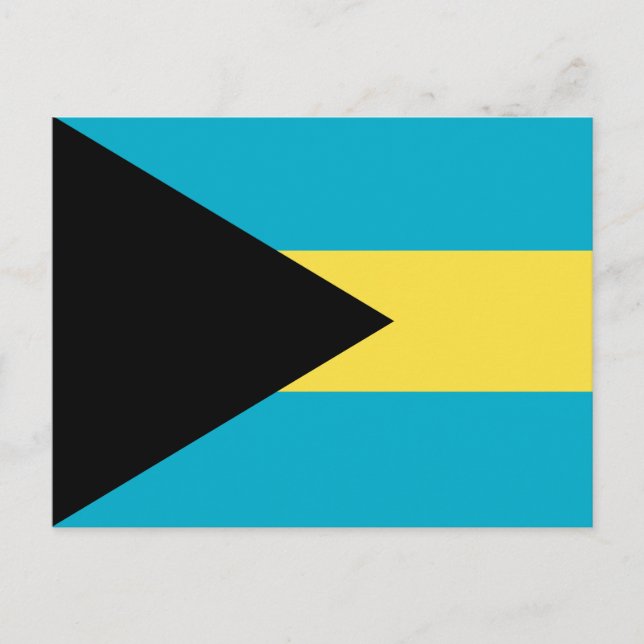 Cartão Postal Bandeira das Bahamas (Frente)