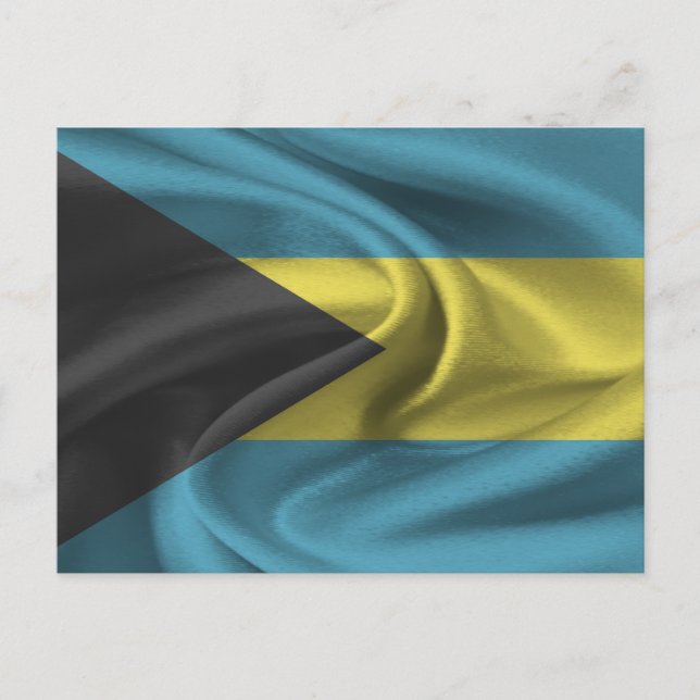 Cartão Postal Bandeira das Bahamas (Frente)