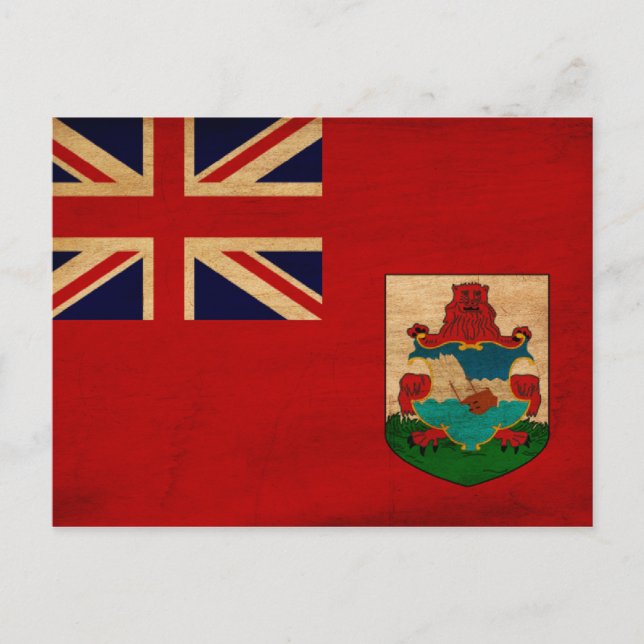 Cartão Postal Bandeira das Bermudas (Frente)