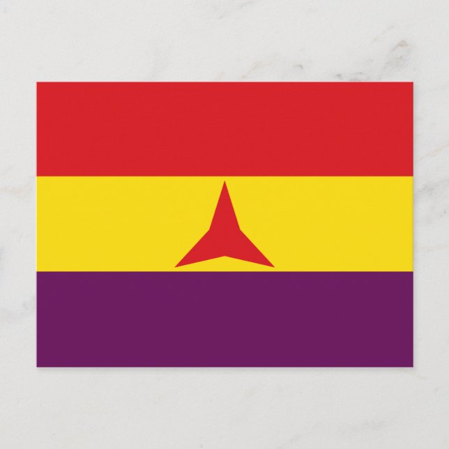 Cartão Postal Bandeira das Brigadas Internacionais (Guerra Civil (Frente)