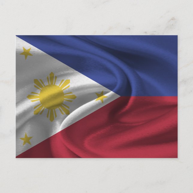 Cartão Postal Bandeira das Filipinas (Frente)