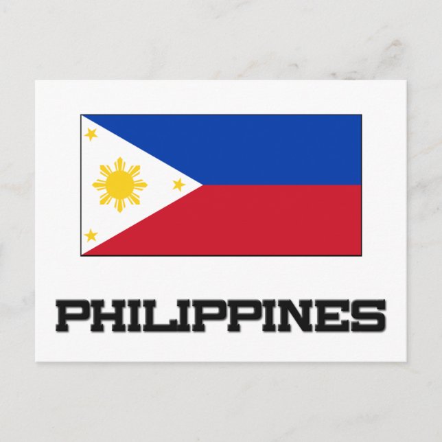Cartão Postal Bandeira das Filipinas (Frente)