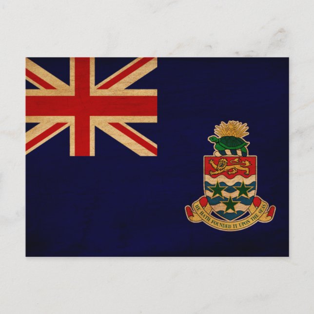 Cartão Postal Bandeira das Ilhas Cayman (Frente)