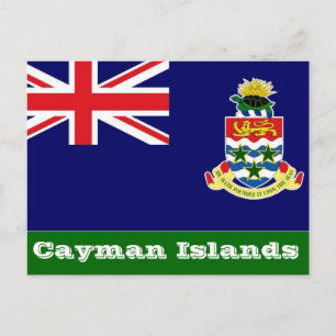Cartão Postal bandeira das Ilhas Cayman