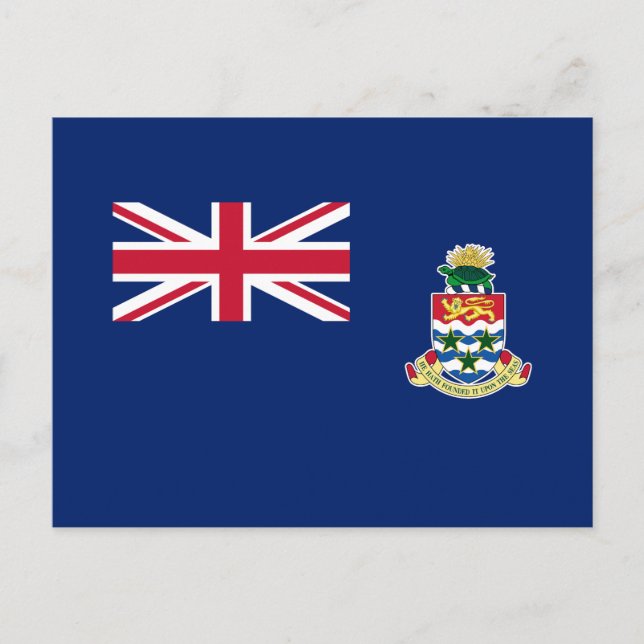 Cartão Postal Bandeira das Ilhas Cayman (Frente)