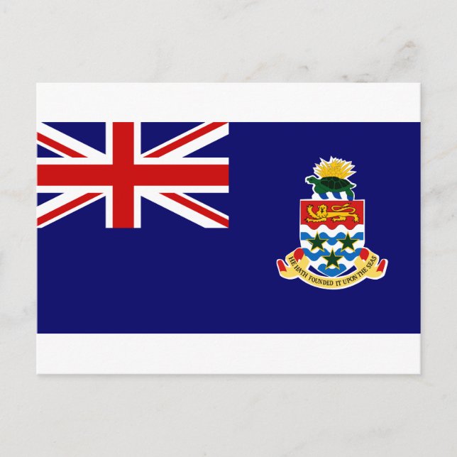 Cartão Postal Bandeira das Ilhas Cayman (Frente)