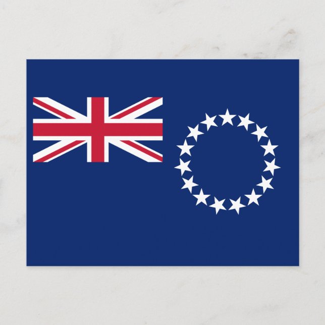 Cartão Postal Bandeira das Ilhas Cook (Frente)