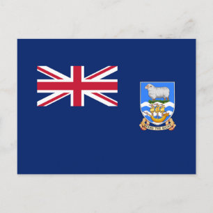 Cartão Postal Bandeira das Ilhas Falkland