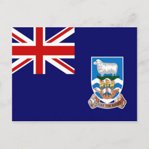 Cartão Postal Bandeira das Ilhas Falkland