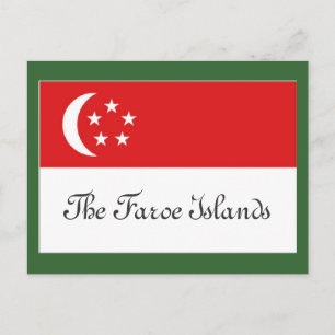 Cartão Postal Bandeira das Ilhas Faroé