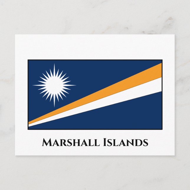 Cartão Postal Bandeira das Ilhas Marshall (Frente)