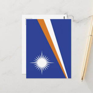Cartão Postal bandeira das Ilhas Marshall