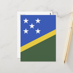 Cartão Postal bandeira das Ilhas Salomão