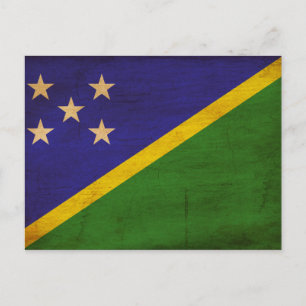 Cartão Postal Bandeira das Ilhas Salomão