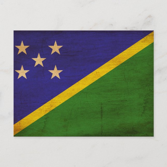 Cartão Postal Bandeira das Ilhas Salomão (Frente)