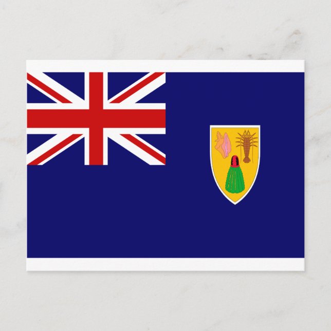 Cartão Postal Bandeira das Ilhas Turcas e Caicos (Frente)