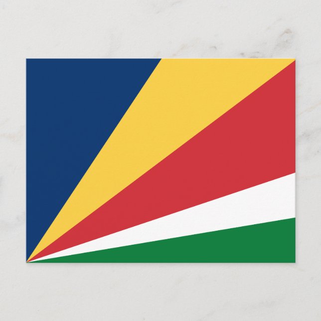 Cartão Postal Bandeira das Seychelles (Frente)