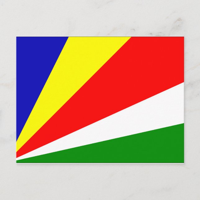 Cartão Postal Bandeira das Seychelles (Frente)