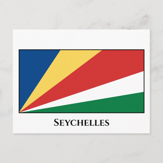 Cartão Postal Bandeira das Seychelles (Frente)