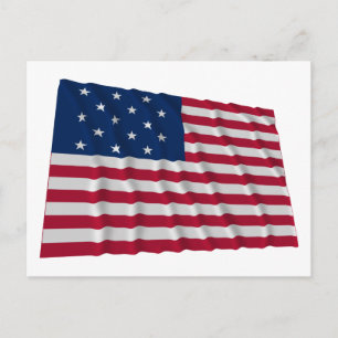 Cartão Postal bandeira de 15 estrelas
