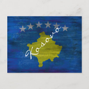 Cartão Postal Bandeira de aflição do Kosovo