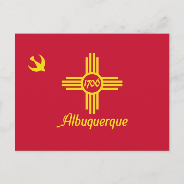 Cartão Postal Bandeira de Albuquerque, Cartão-postal do Novo Méx (Frente)