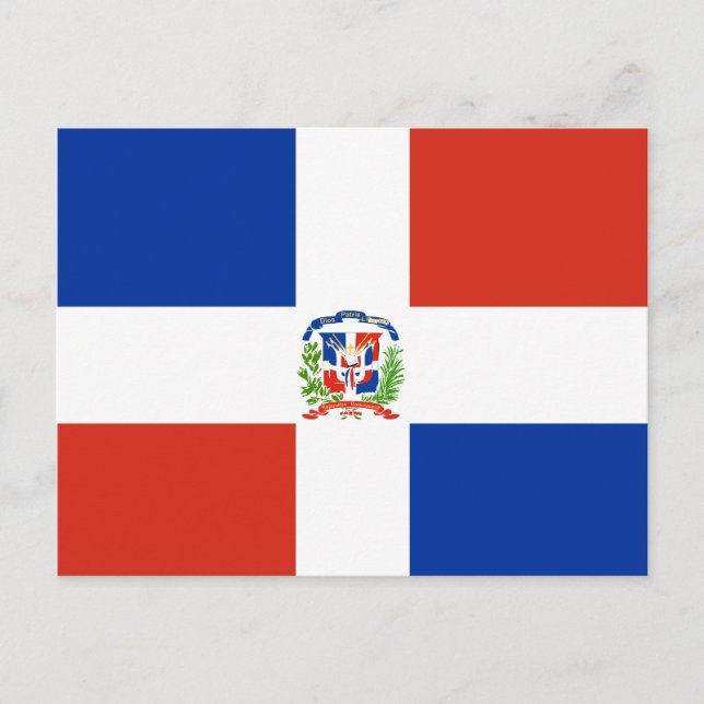 Cartão Postal Bandeira de alta qualidade da República Dominicana (Frente)