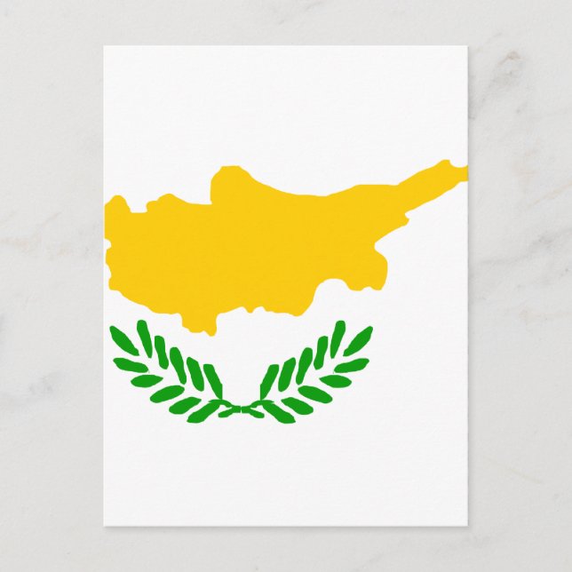 Cartão Postal Bandeira de alta qualidade de Chipre (Frente)