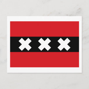 Cartão Postal Bandeira de Amsterdã