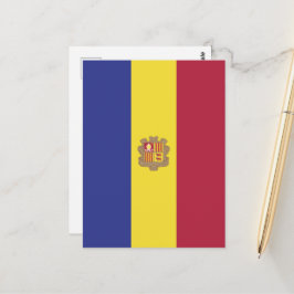 Cartão Postal Bandeira de Andorra