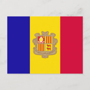 Cartão Postal bandeira de Andorra