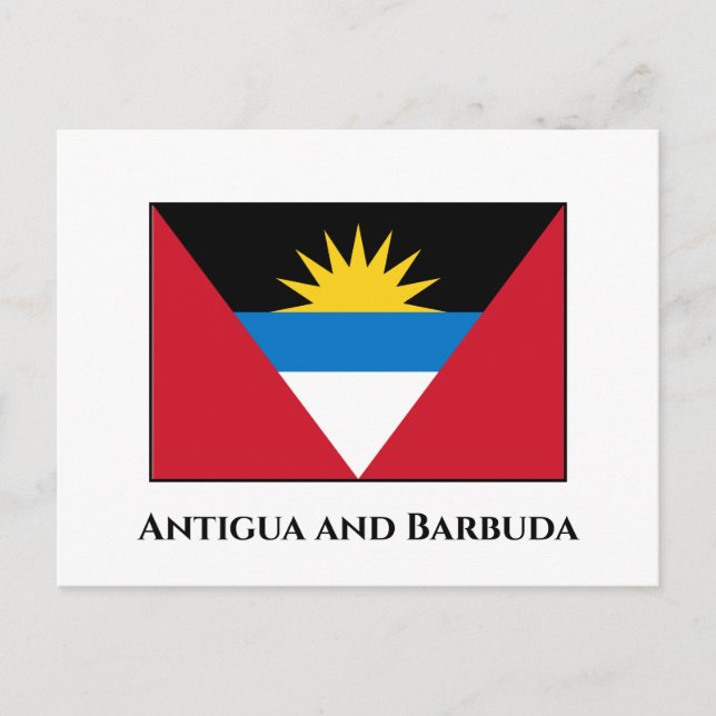 Cartão Postal Bandeira de Antígua e Barbuda (Frente)